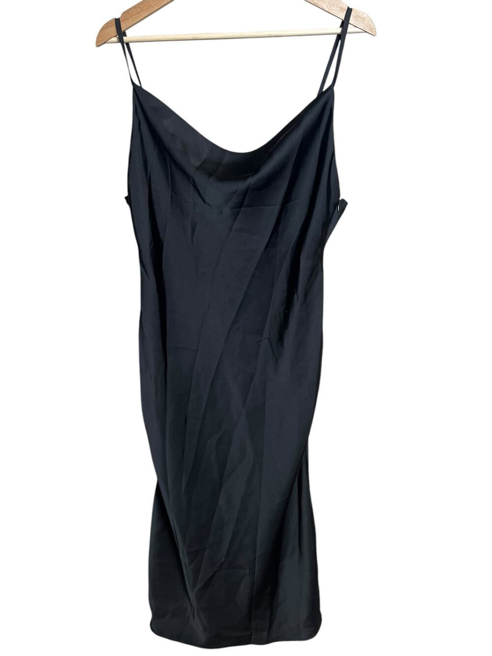 Tsher Women Long Black Adjustable Dress NWT Large